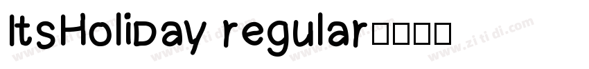 ItsHoliday regular字体转换
